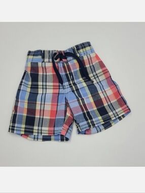Janie and Jack baby boy plaid swim trunks size 6-12 months